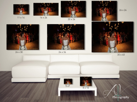 canvas gallery wall layout with sizes