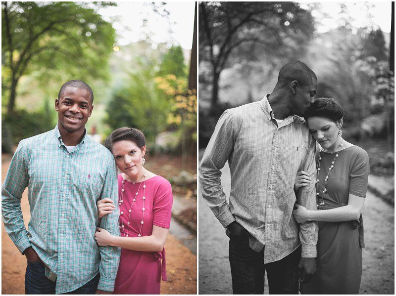 Leaning on his shoulder during the Duke Gardens engagement session