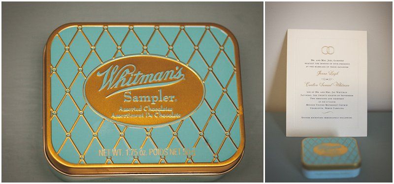 Whitman Candies as wedding gift for guests