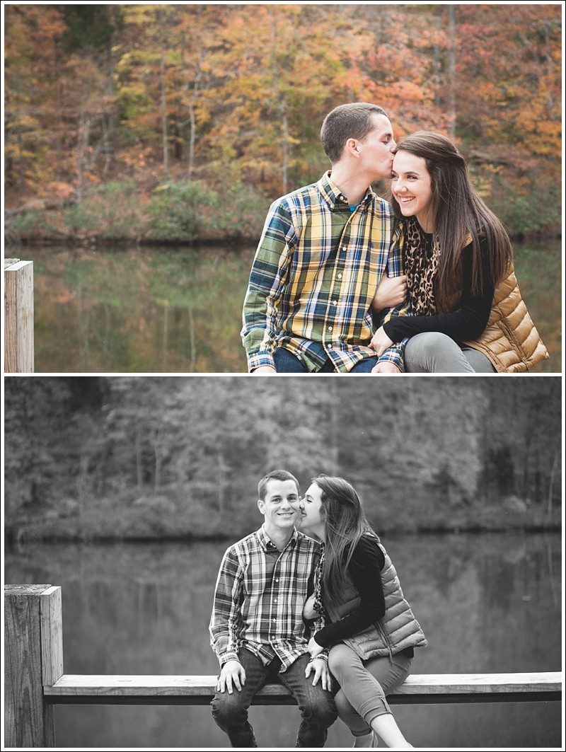 fall engagement session at reedy creek park in Charlotte North Carolina
