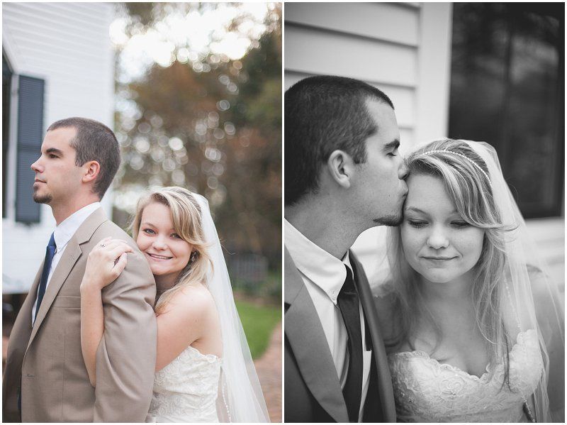 Warm embrace for the bride and groom during the Day After wedding session in Charlotte north carolina wedding photographers