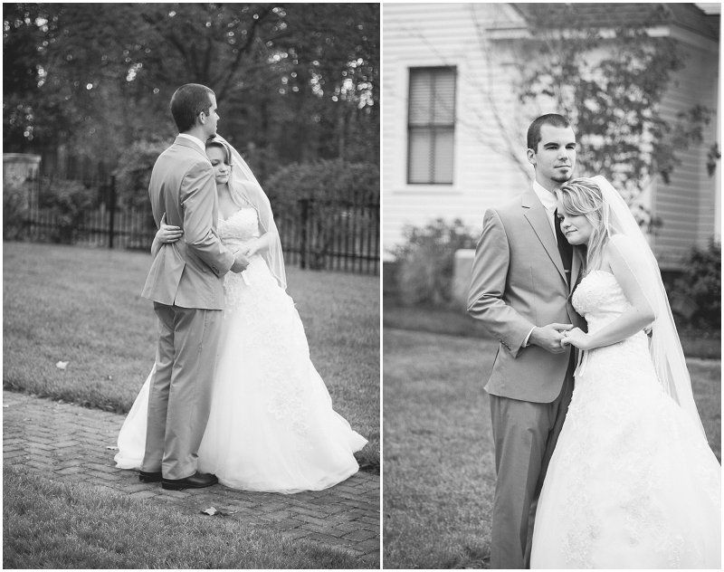 groom holding the bride tight during the Day After wedding session in Charlotte north carolina wedding photographers