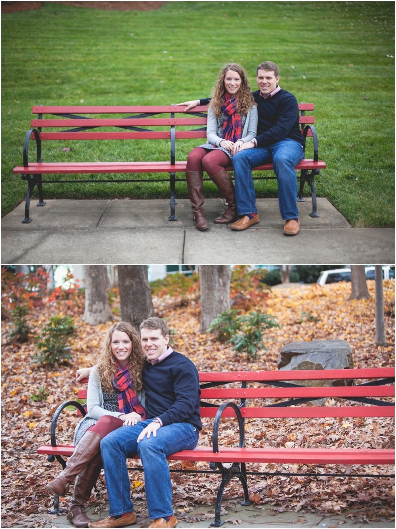  during the fall couples session in charlotte Ballantyne business park North Carolina
