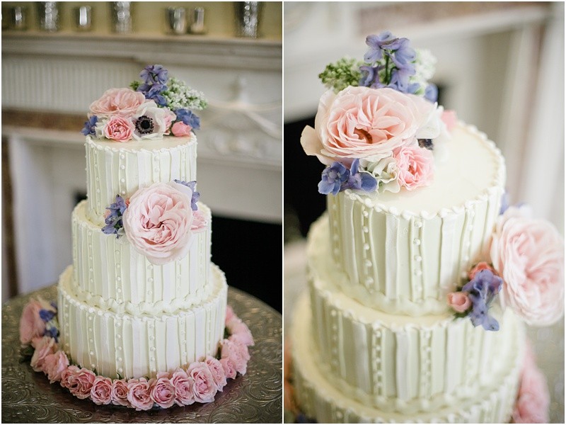 The Cake at the charlotte duke mansion wedding reception