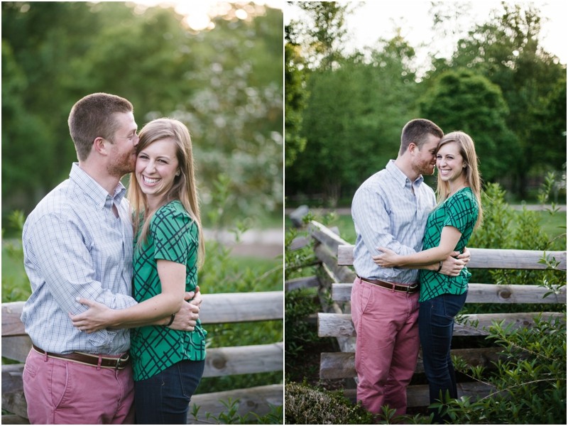 Andrew and Anna at the Engagement portraits at the Greensboro Bicentennial Gardens