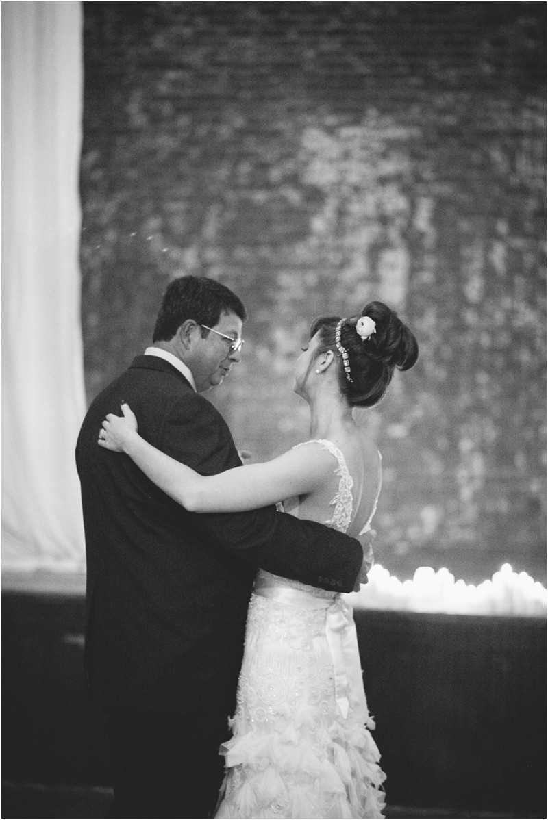 Father Daughter dancing at the NC old monroe armory wedding in monroe north carolina