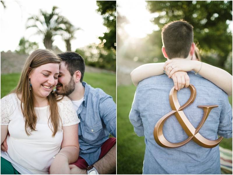 Ampersands and love at the Three River Greenway in Columbia South Carolina During their engagement session