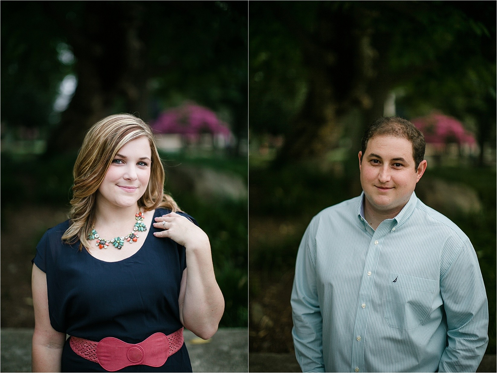 portraits at Catherine & Jordan's engagement session at freedom park and marshall park in Charlotte North Carolina
