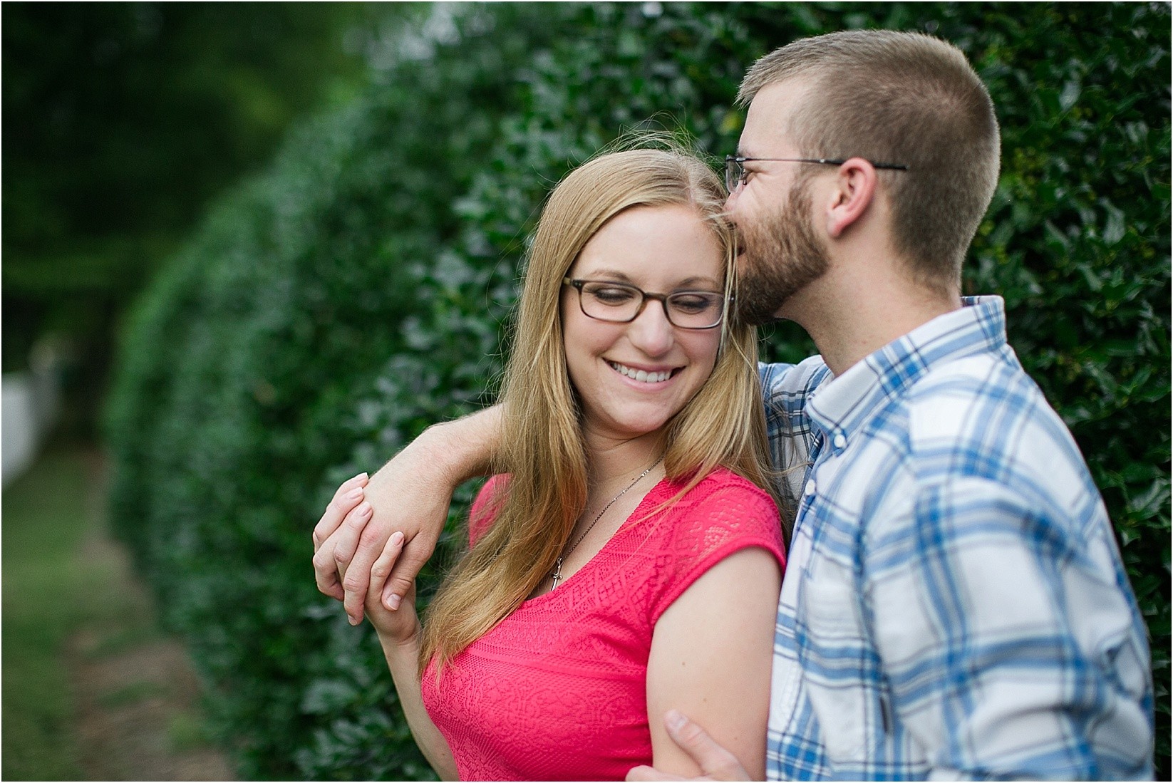 during Andria & Matts Mount Pleasant engagement session in downtown mount pleasant nc