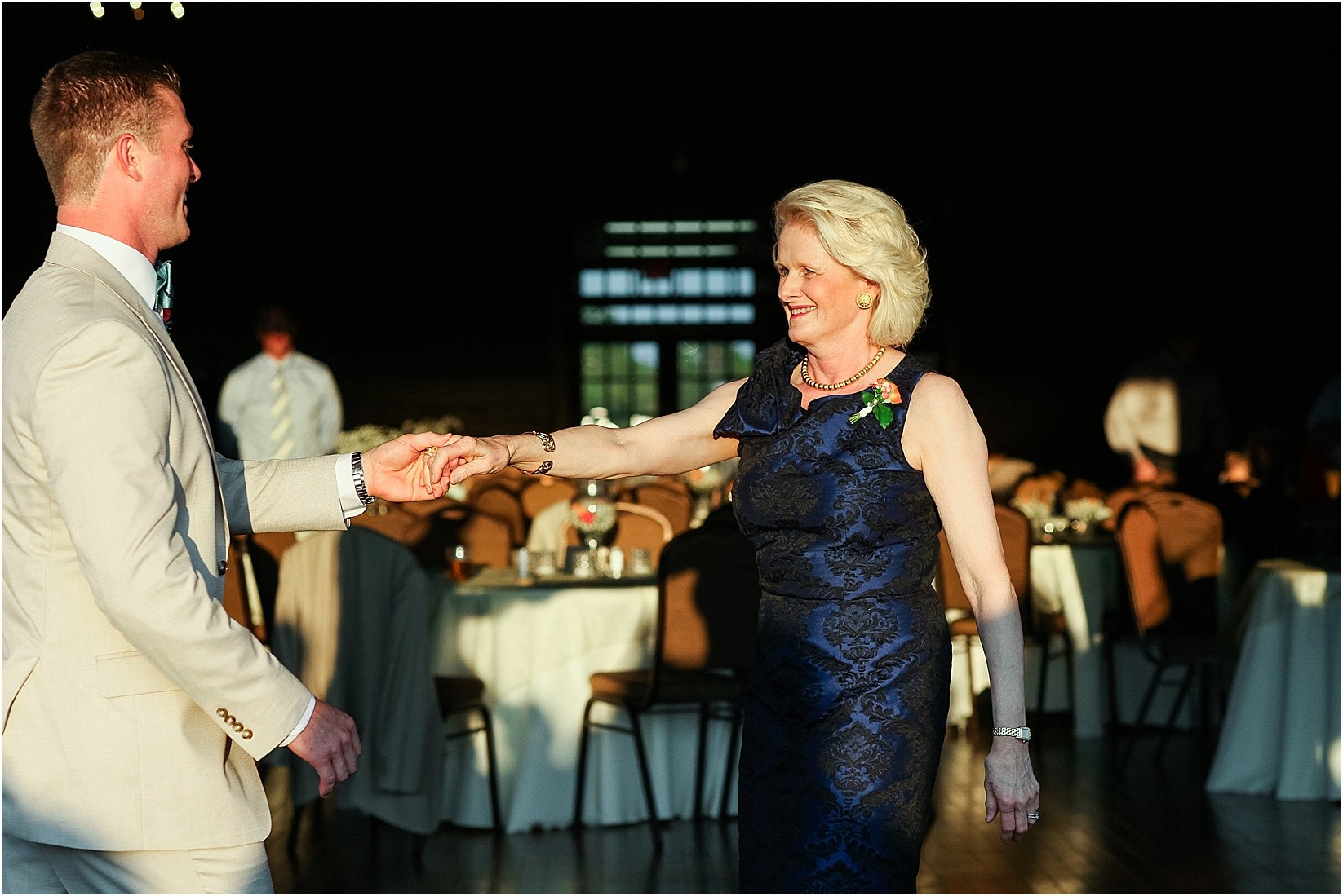 mother son dance during their wedding at the Historic Rural Hill wedding ceremony and reception in Huntersville nc
