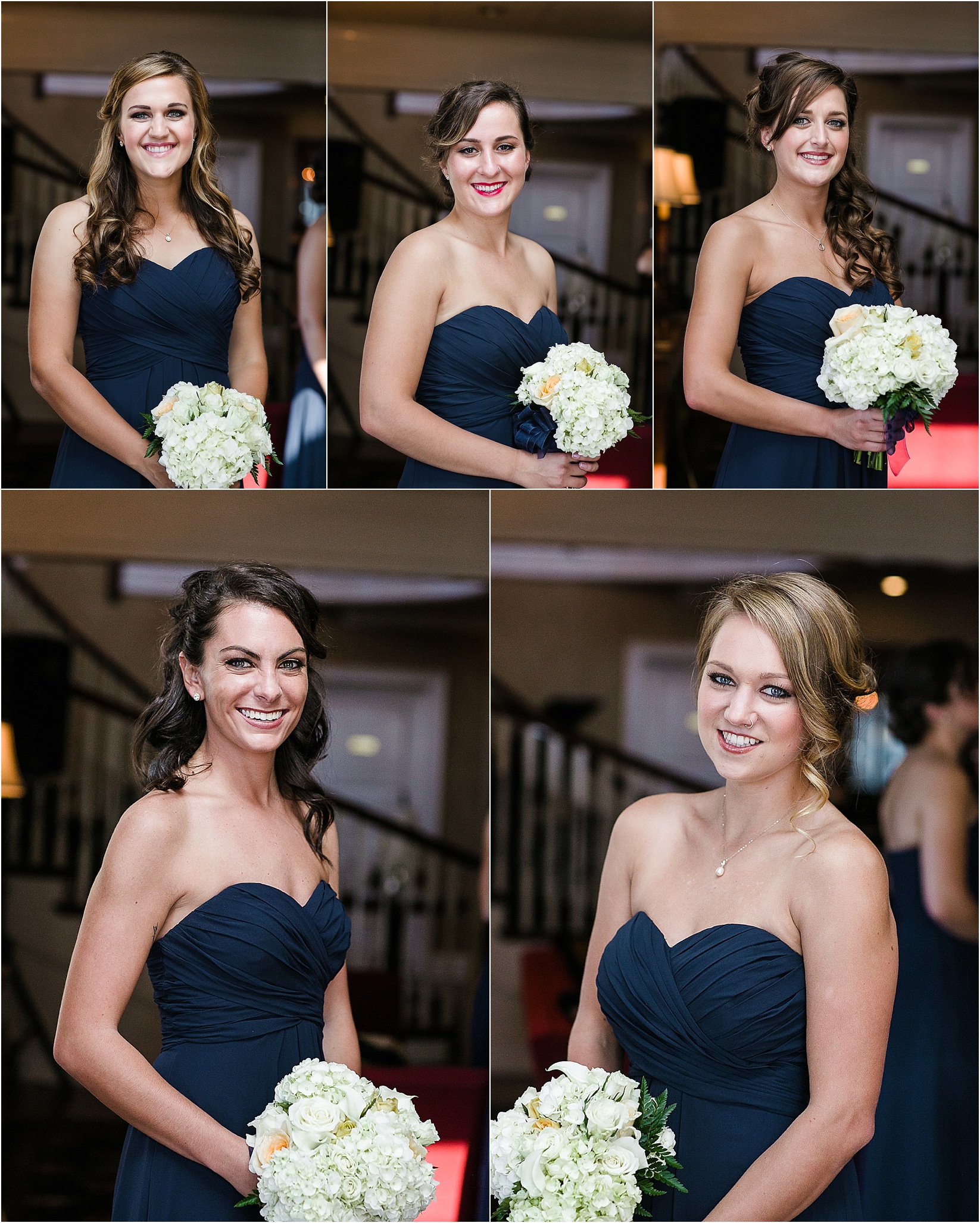 the bridesmaids individual shots during the Charlotte City Club wedding in charlotte North Carolina