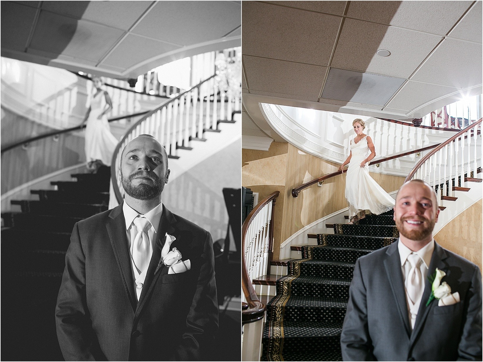 First Look the Charlotte City Club wedding in charlotte North Carolina