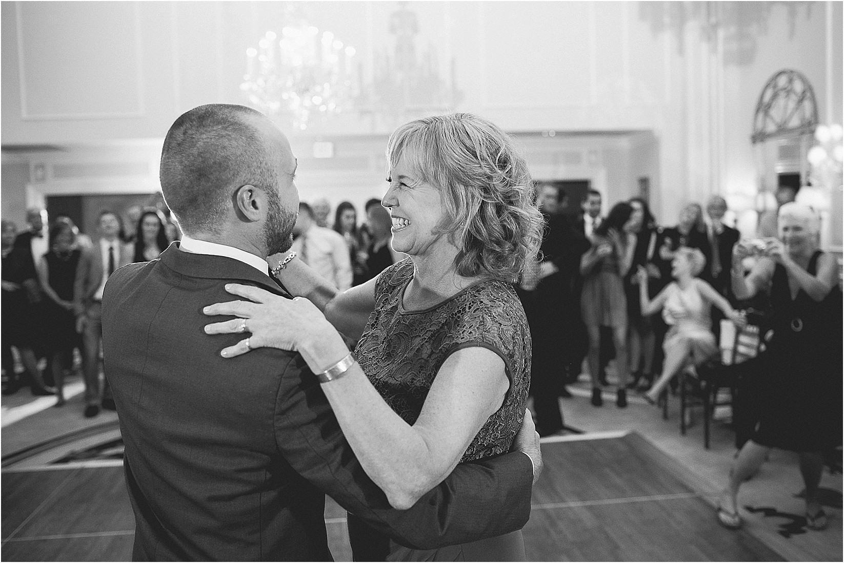 Mother and son dance at the Charlotte City Club wedding in charlotte North Carolina