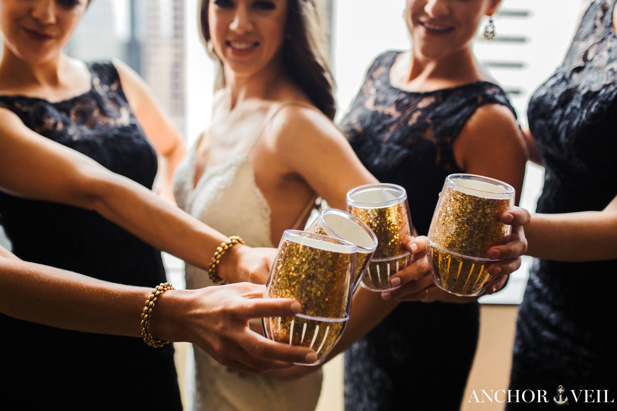 bridesmaids and her cups