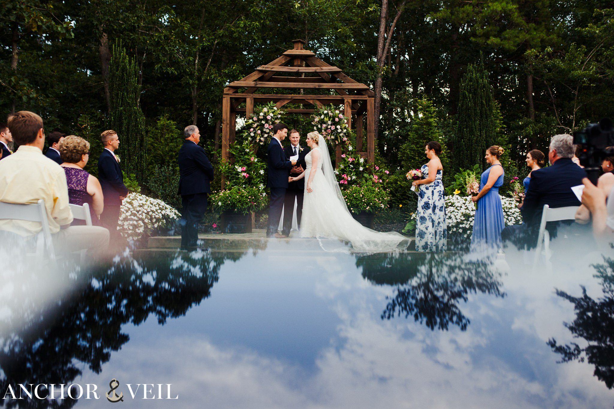 Sky reflection during the ceremony