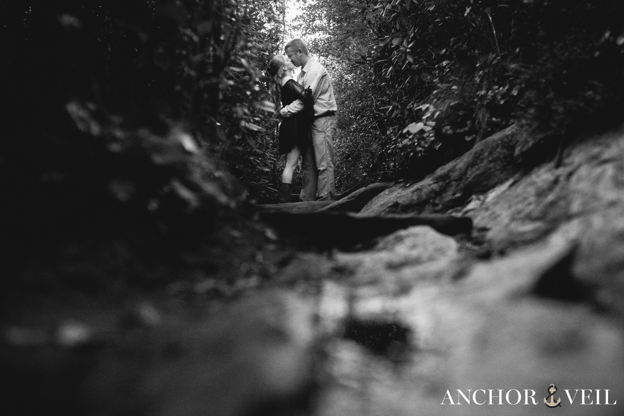 The walk up rough ridge during the Boone Blue Ridge Parkway Engagement Session