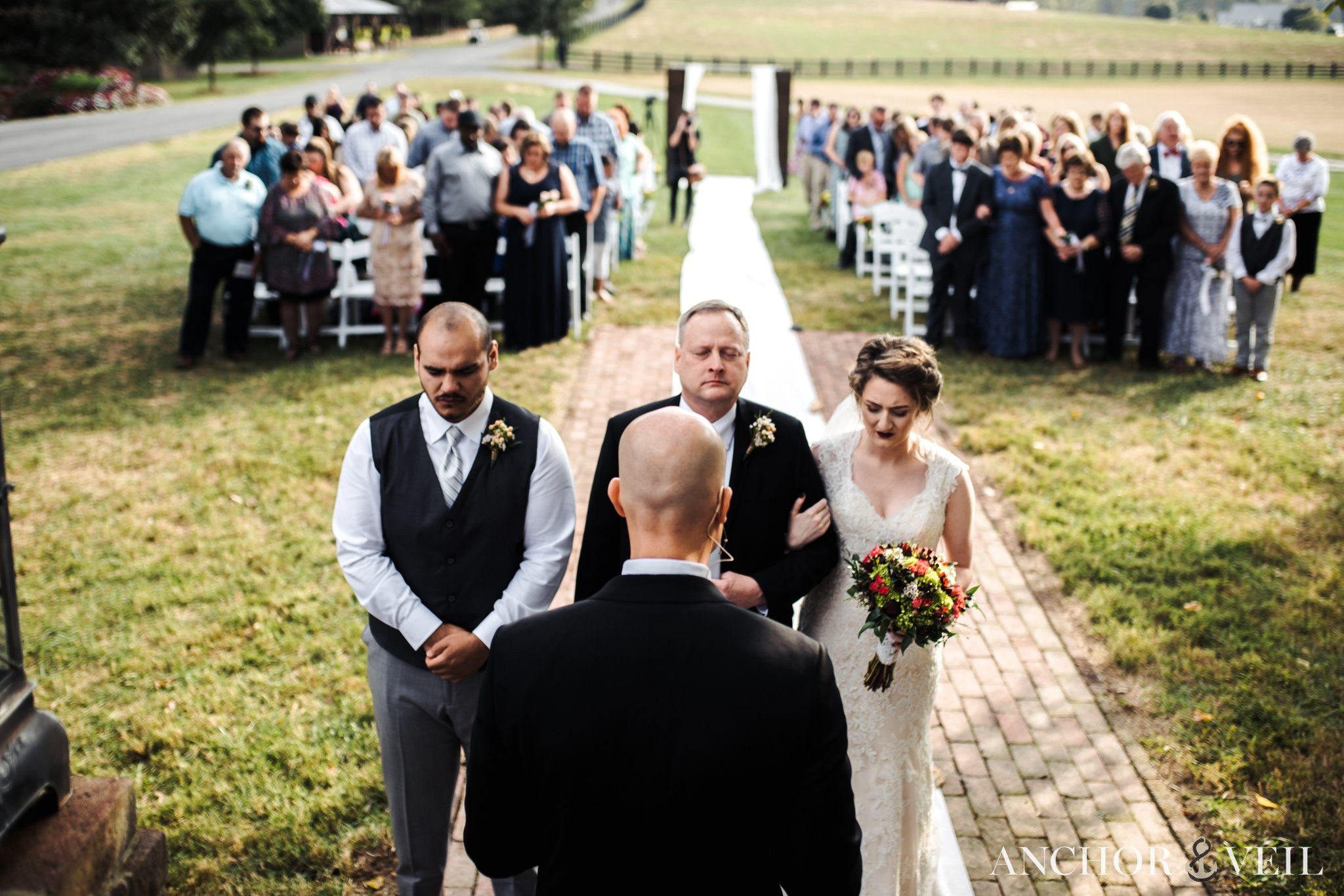 wedding ceremony at Hunting Creek Farms Wedding