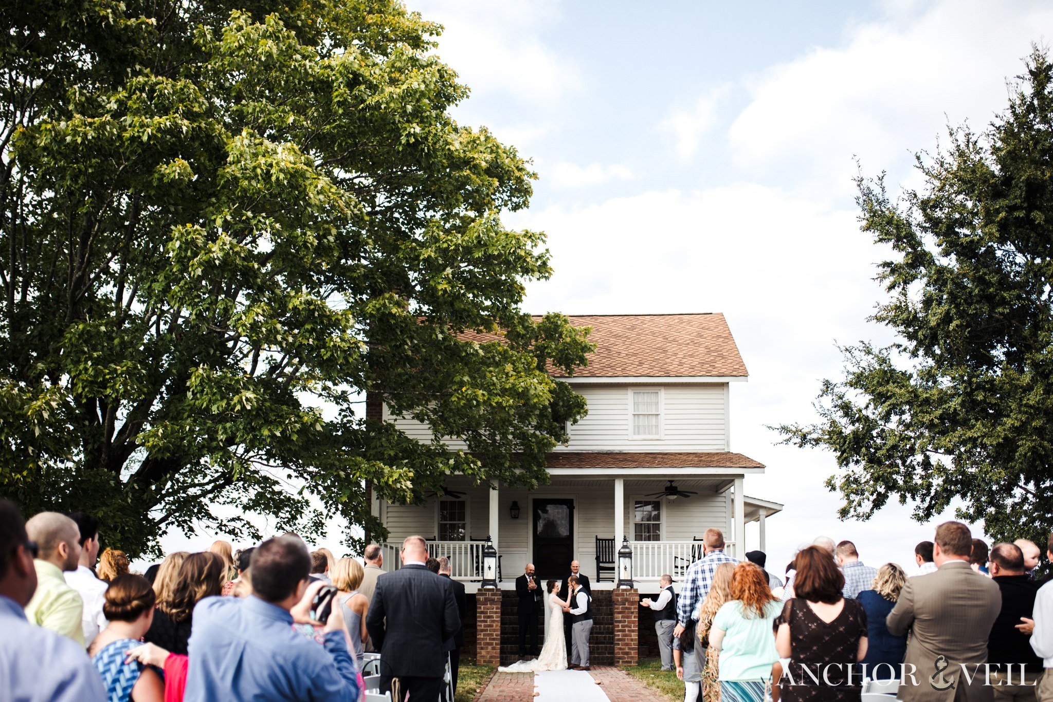 ceremony house and location at the Hunting Creek Farms Wedding