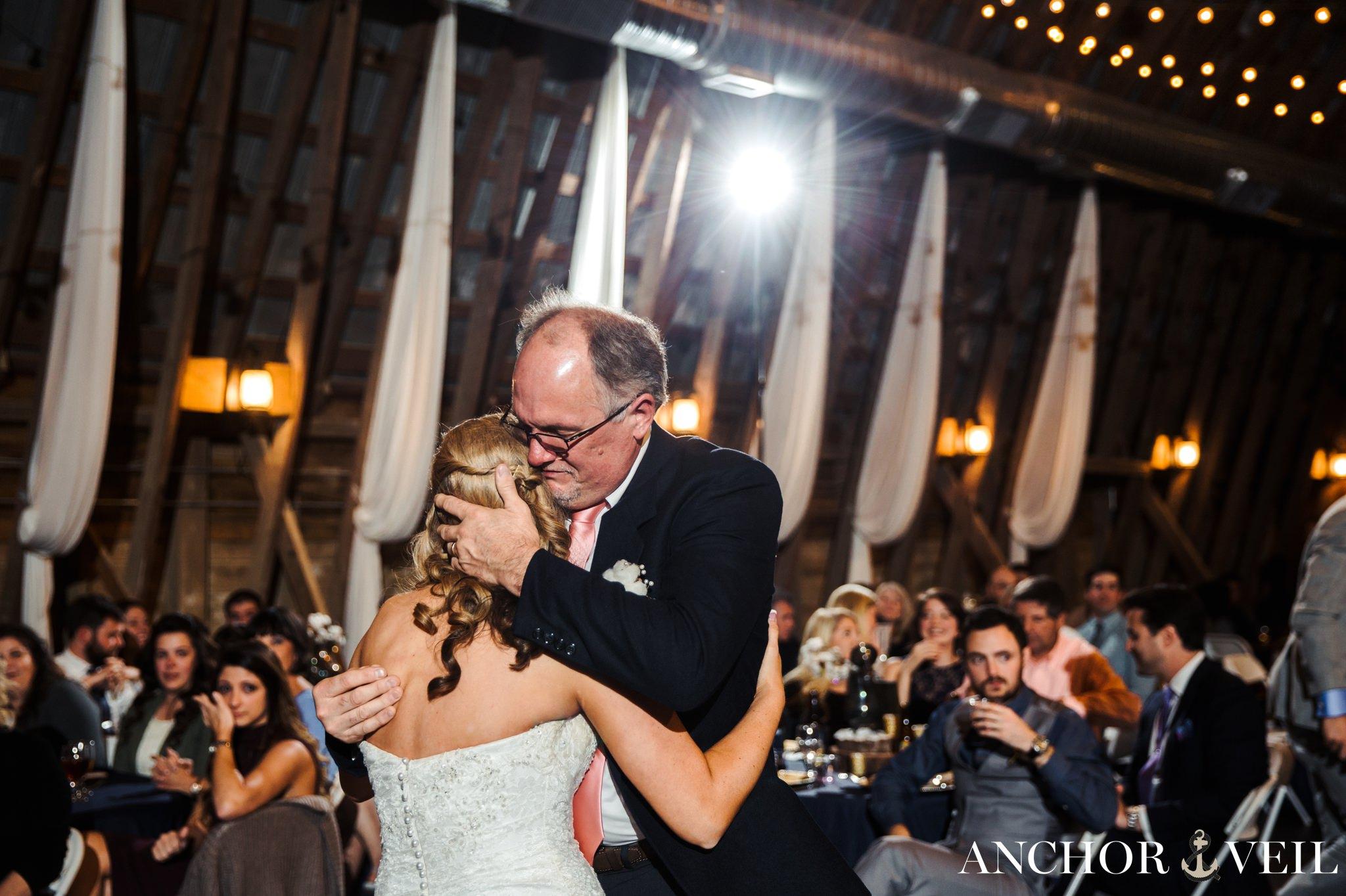 father and daughter first dance during the Millikan Farms Wedding