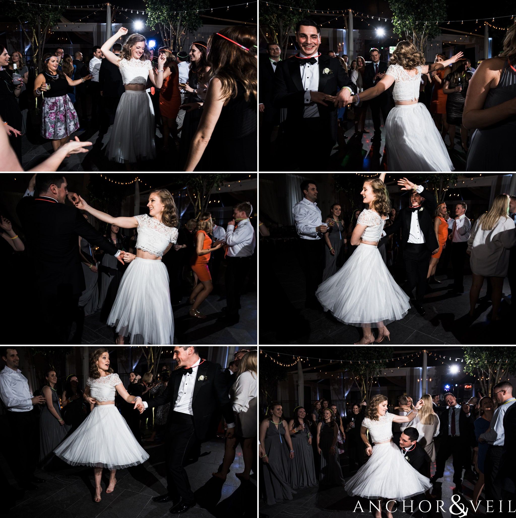 dancing the night away during their ritz Carlton wedding in Uptown Charlotte NC