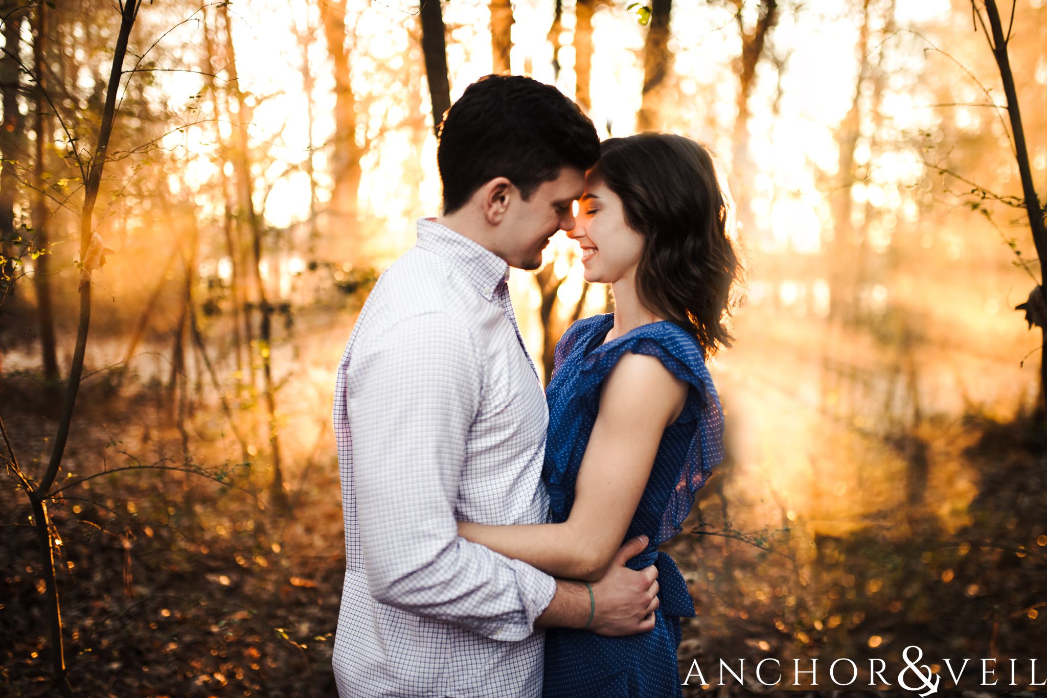 atmosphere aerosol during their southend Charlotte and Jetton park engagement session