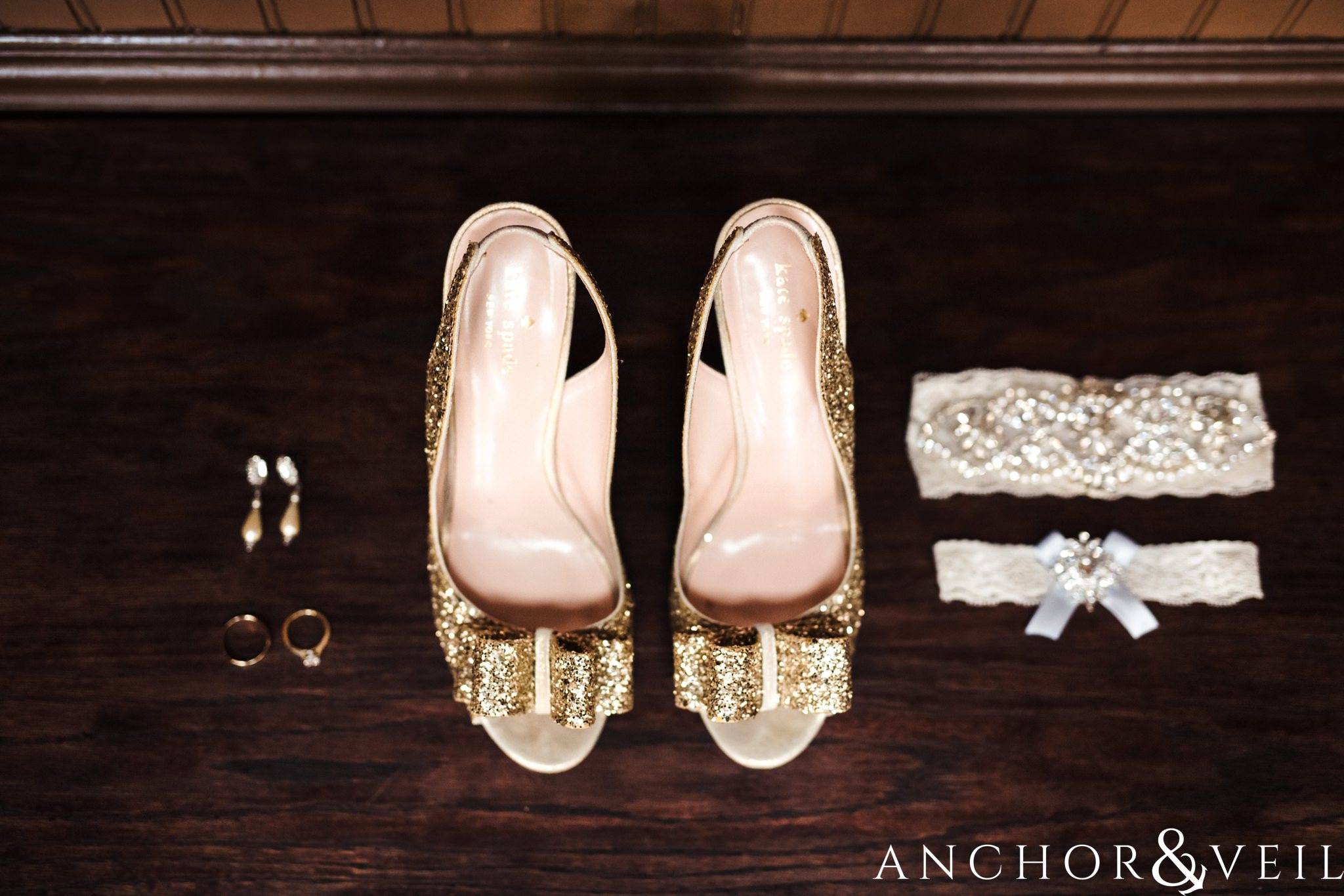 shoes and details during their Alabama Museum of Natural History Wedding