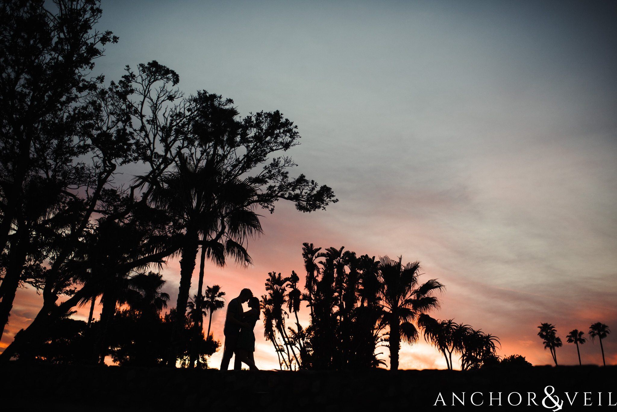 silhouette during their Laguna Beach Engagement Session 35
