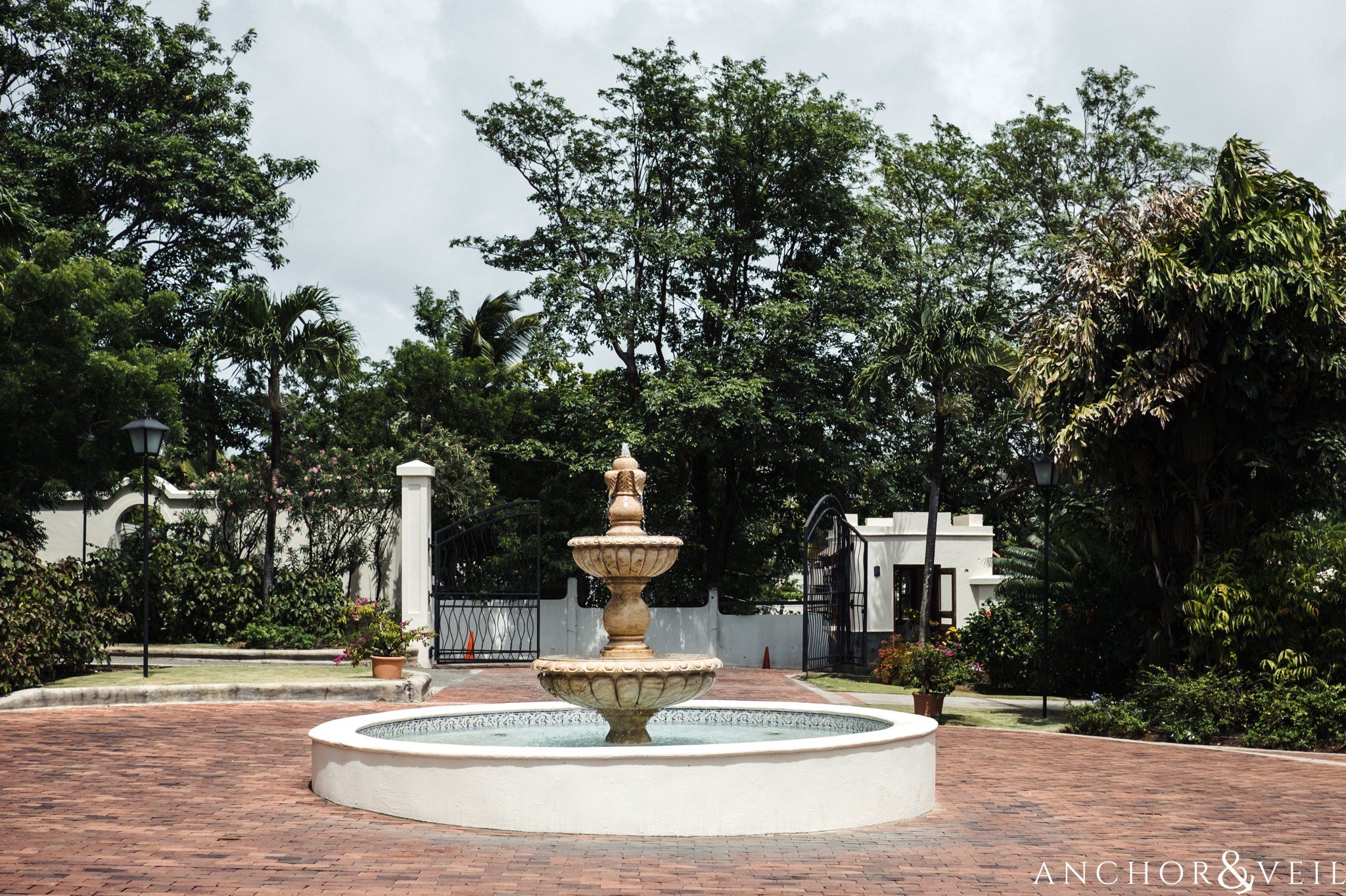 the fountain at Cap Maison 
