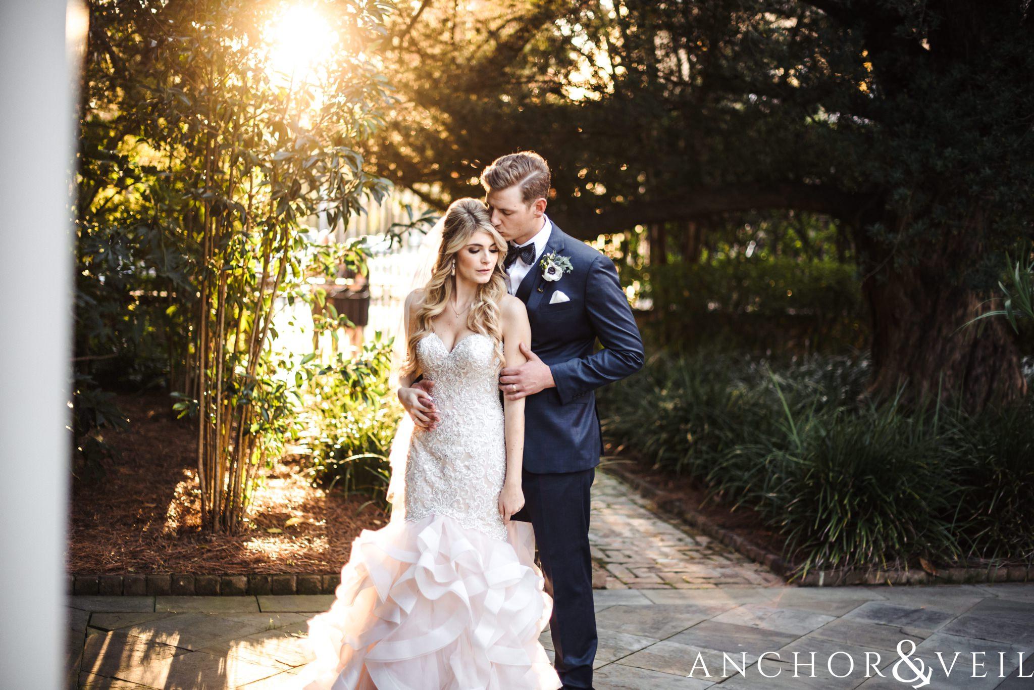 incredible light during their William Aiken house Wedding in Charleston Sc
