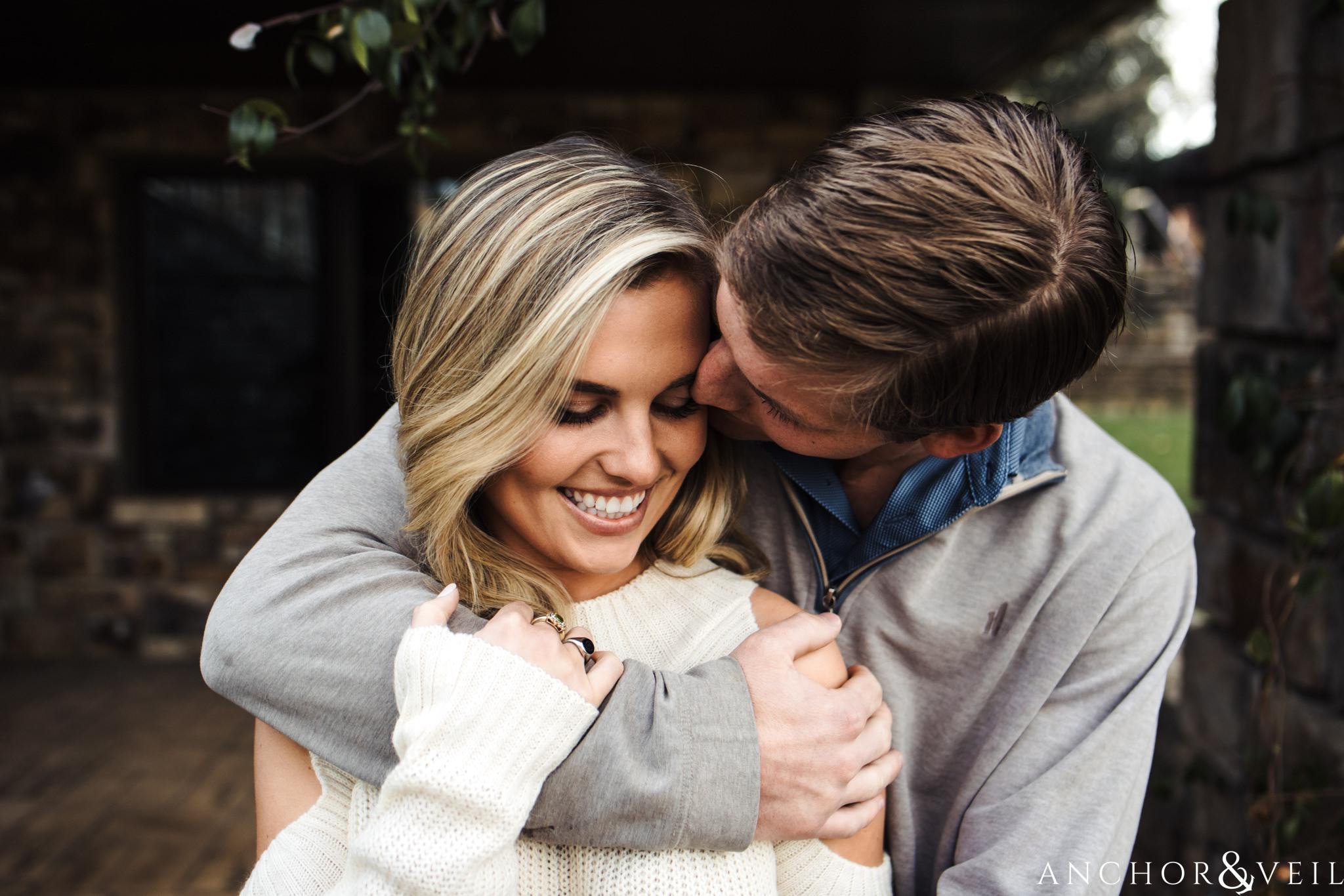 holding during their Dale Earnhardt Inc Engagement Session Mooresville