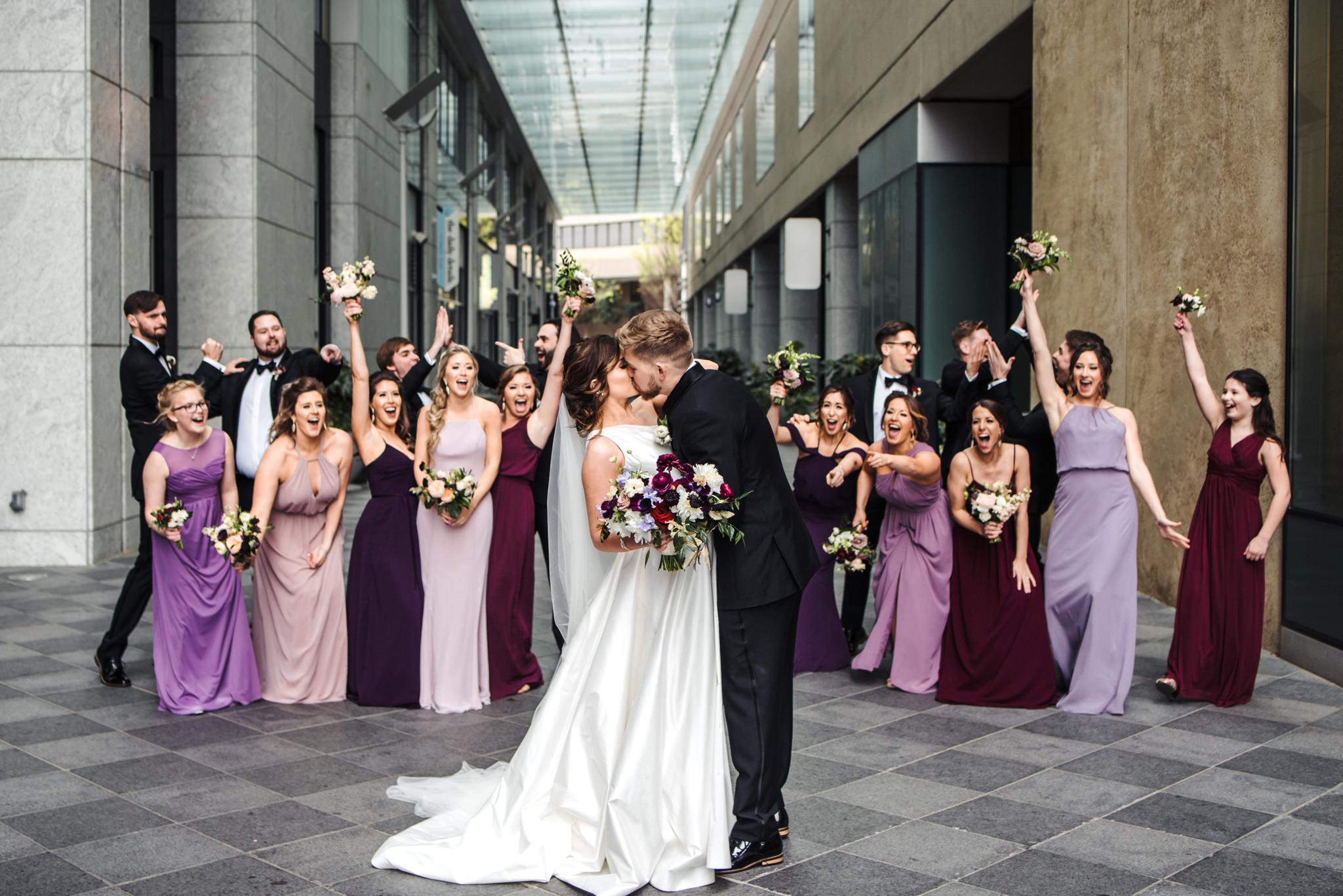 bridal party mint museum uptown wedding