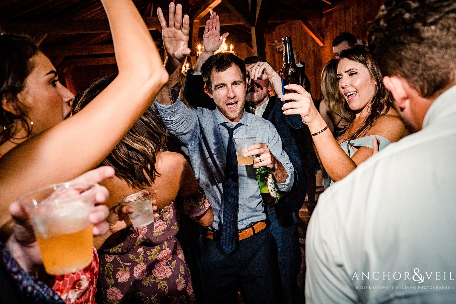 The guest living it up at the Boone Hall Plantation Wedding 