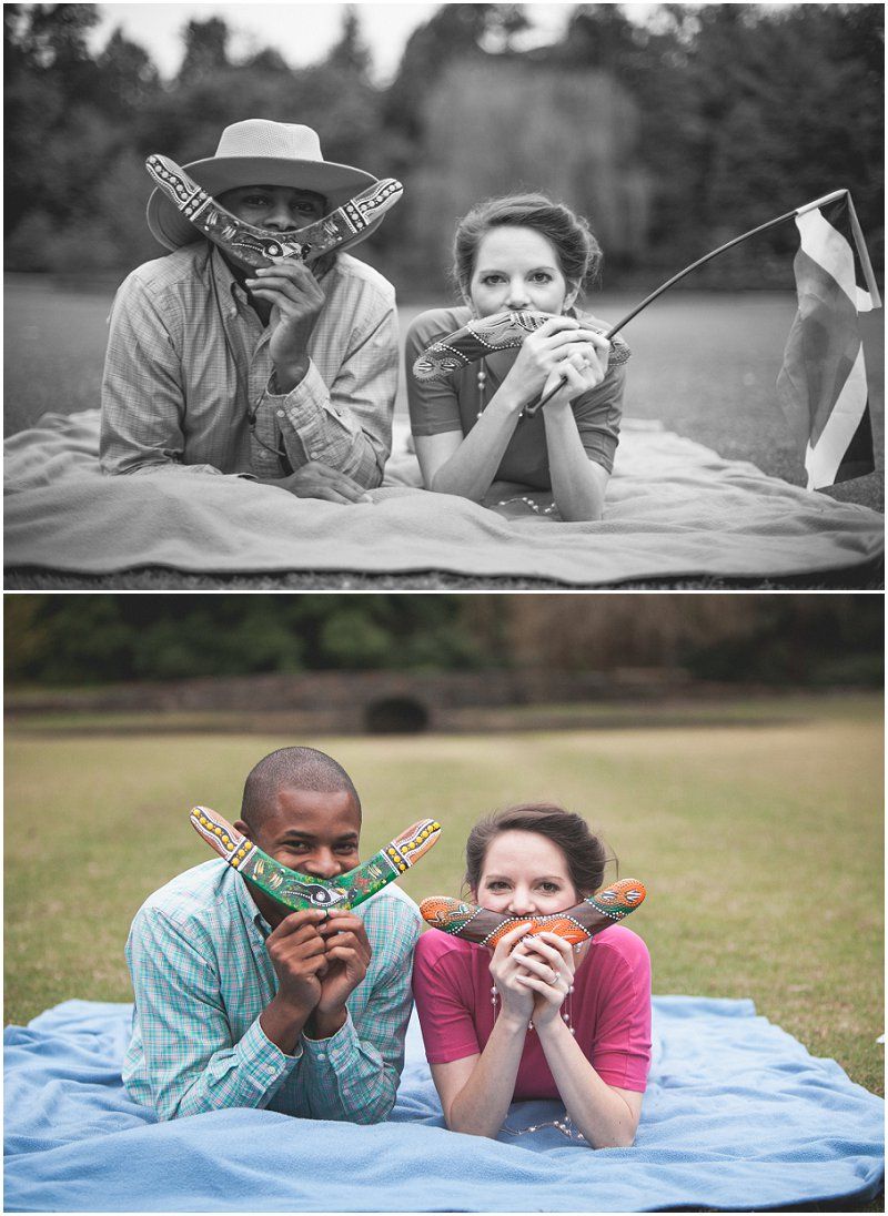 Duke Gardens engagement session with boomerang smiles
