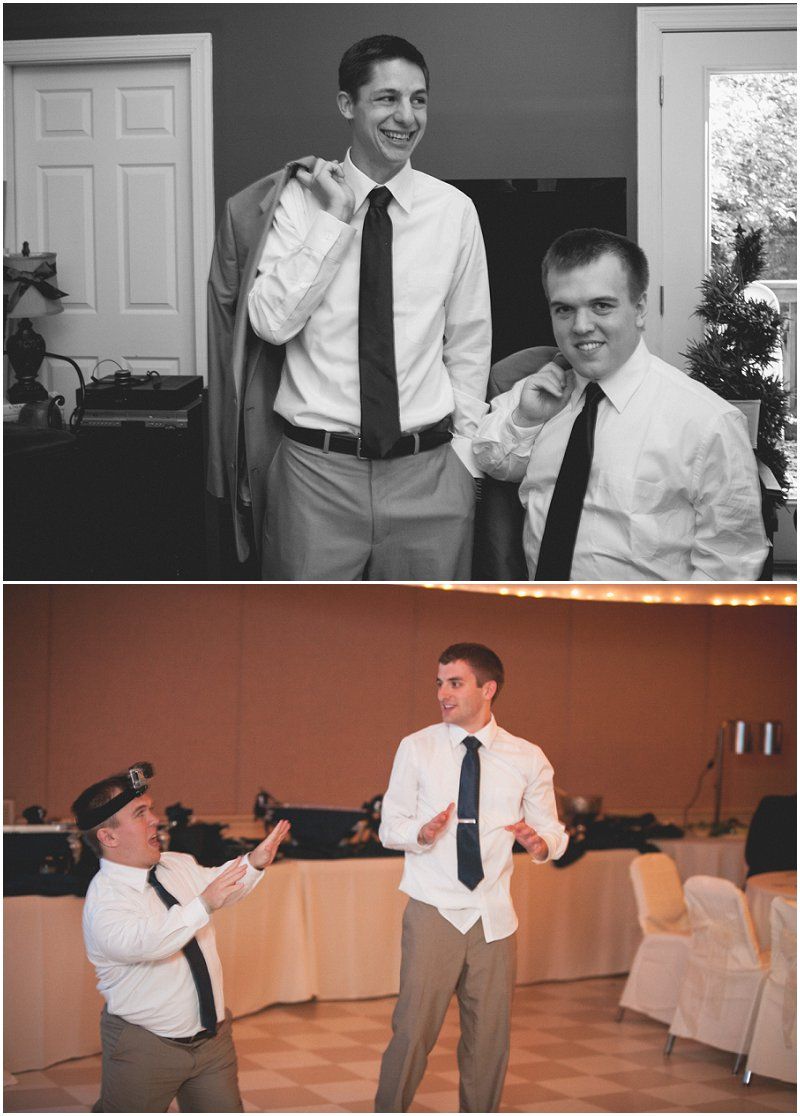 Wedding groomsmen with a GoPro
