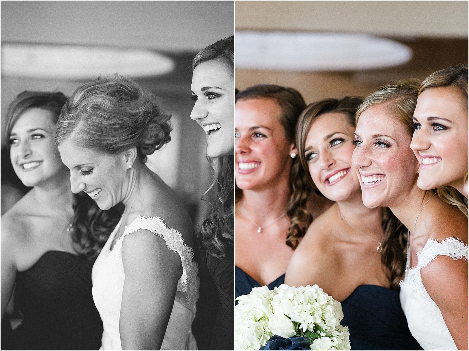 bridesmaids during the Charlotte City Club wedding in charlotte North Carolina