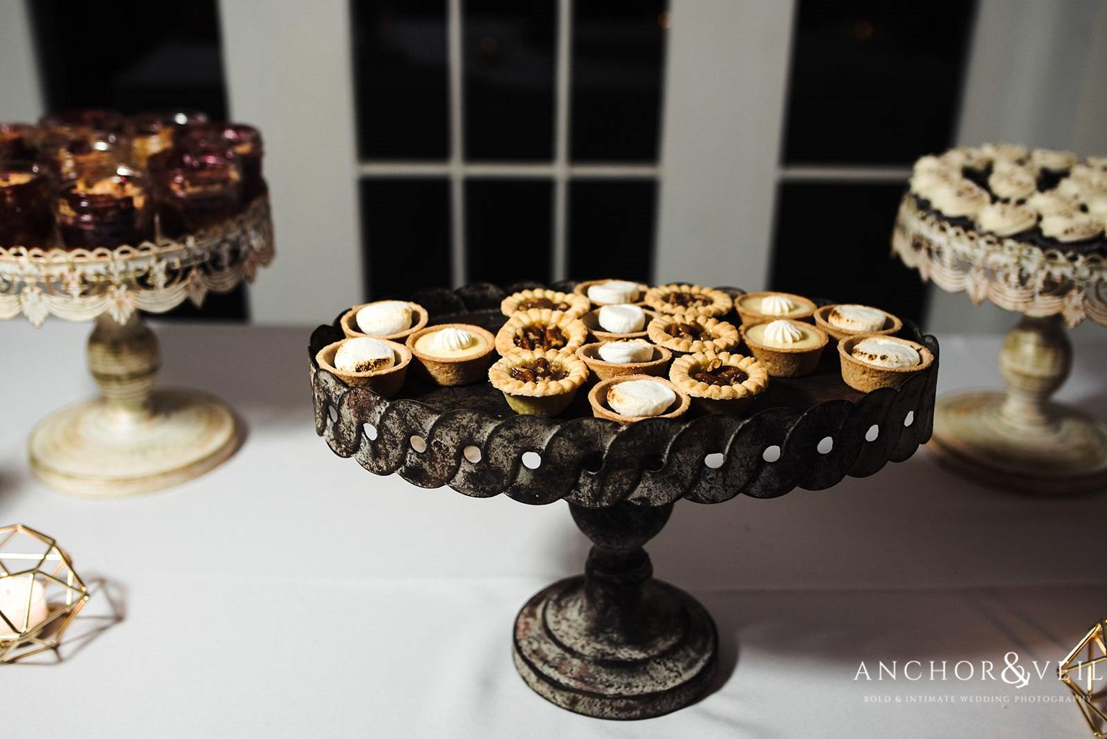 Table sweets at the Lowndes Grove Plantation Wedding
