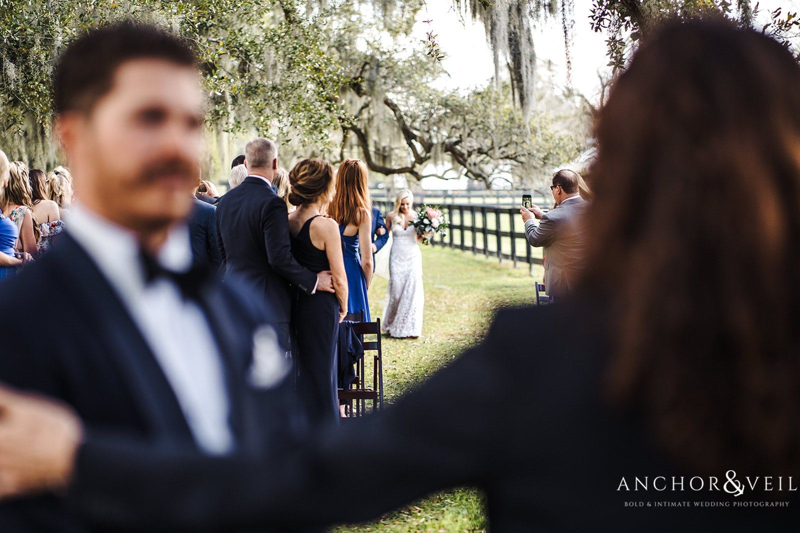 "Here comes the bride" at the Boone Hall Plantation Wedding! 